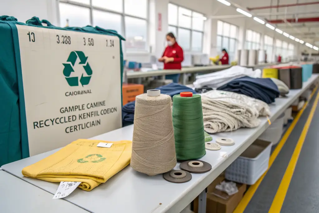 Why is GRS recycled textile certification essential for importing activewear to North America?