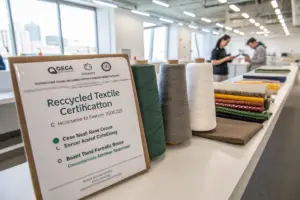 Why is GRS recycled textile certification essential for importing athleisure to North America?