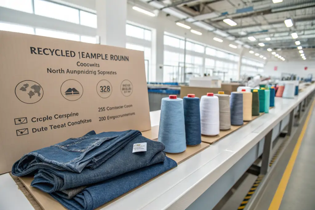 Why is GRS recycled textile certification essential for importing denim jackets to North America?