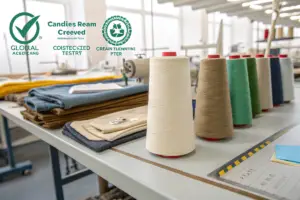 Why is GRS recycled textile certification essential for importing jackets to North America?