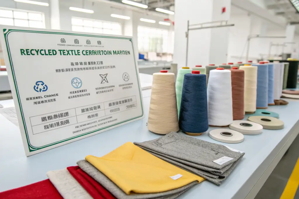 Why is GRS recycled textile certification essential for importing leggings to North America?