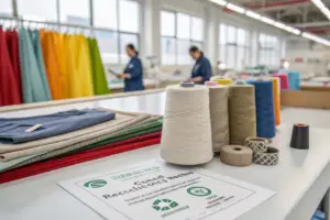 Why is GRS recycled textile certification essential for importing scarves to North America?