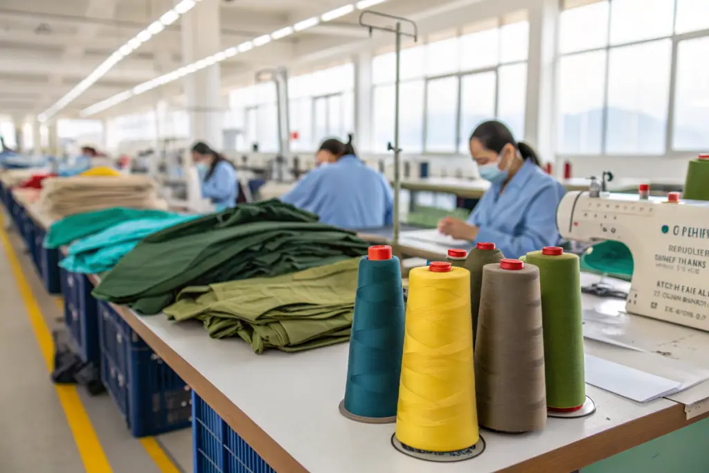 Why is GRS recycled textile certification essential for importing scrubs to North America?