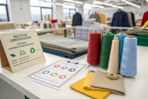 Why is GRS recycled textile certification essential for importing sweatshirts to North America?